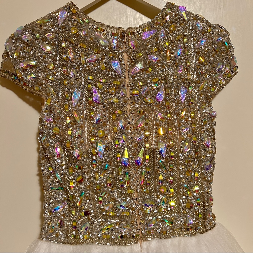 TERANI COUTURE SHORT BEADED JEWELS EMBELLISHED COCKTAIL DRESS Formal WeddingProm
